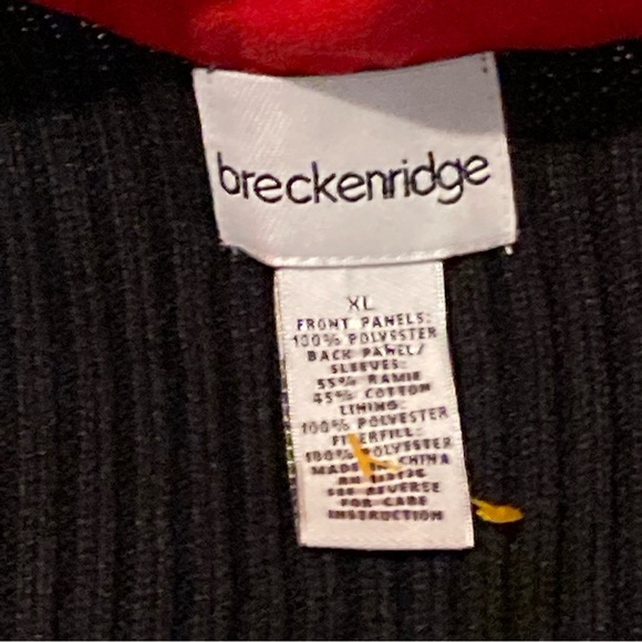 BRECKENRIDGE HOLIDAY SWEATER JACKET EMBROIDERED SNOWFLAKES SIZE XL - Picture 5 of 7
